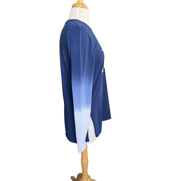 Dallas Cowboys WEAR by Erin Andrews Long Sleeve T Shirt Ombre Womens Size Medium - Picture 4 of 10
